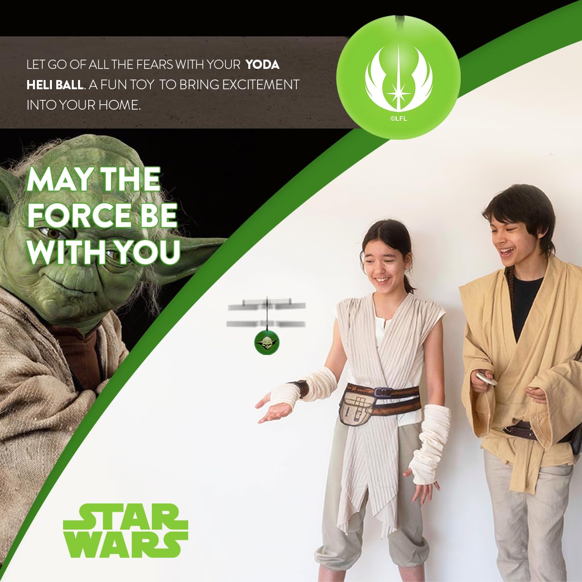 Star Wars Yoda Motion Sensing Flying Ball, USB Rechargeable, Ages 6+