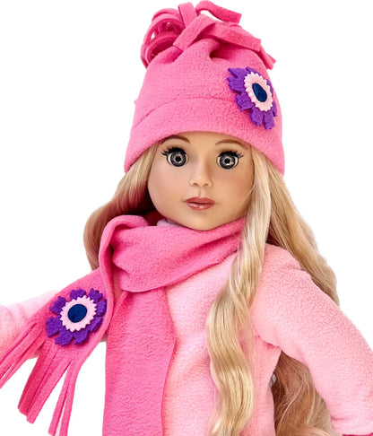 Hat and Scarf - Clothes Fits 18 Inch Doll (Doll Not Included)