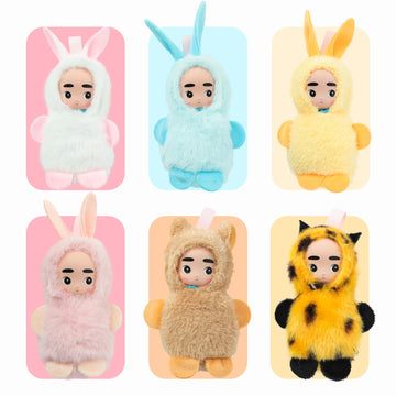 YOYOExment 4 Inch Mini Baby Dolls 6pcs Set Realistic Reborn Mini Babies with Air Bag for Sound Cute Small Baby Doll with Handmade Hook Cute Tiny Baby