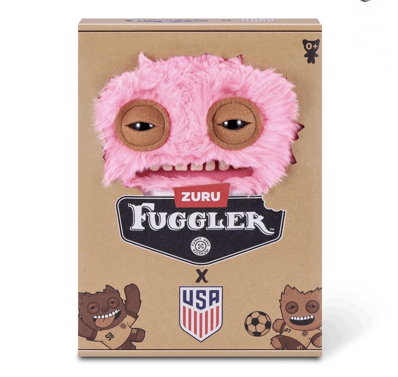 ZURU Fuggler USA Soccer Plush - 9 Inch Funny Ugly Monster Collectible Sports-Themed Plush Toy (Fuggler USA Soccer #87)