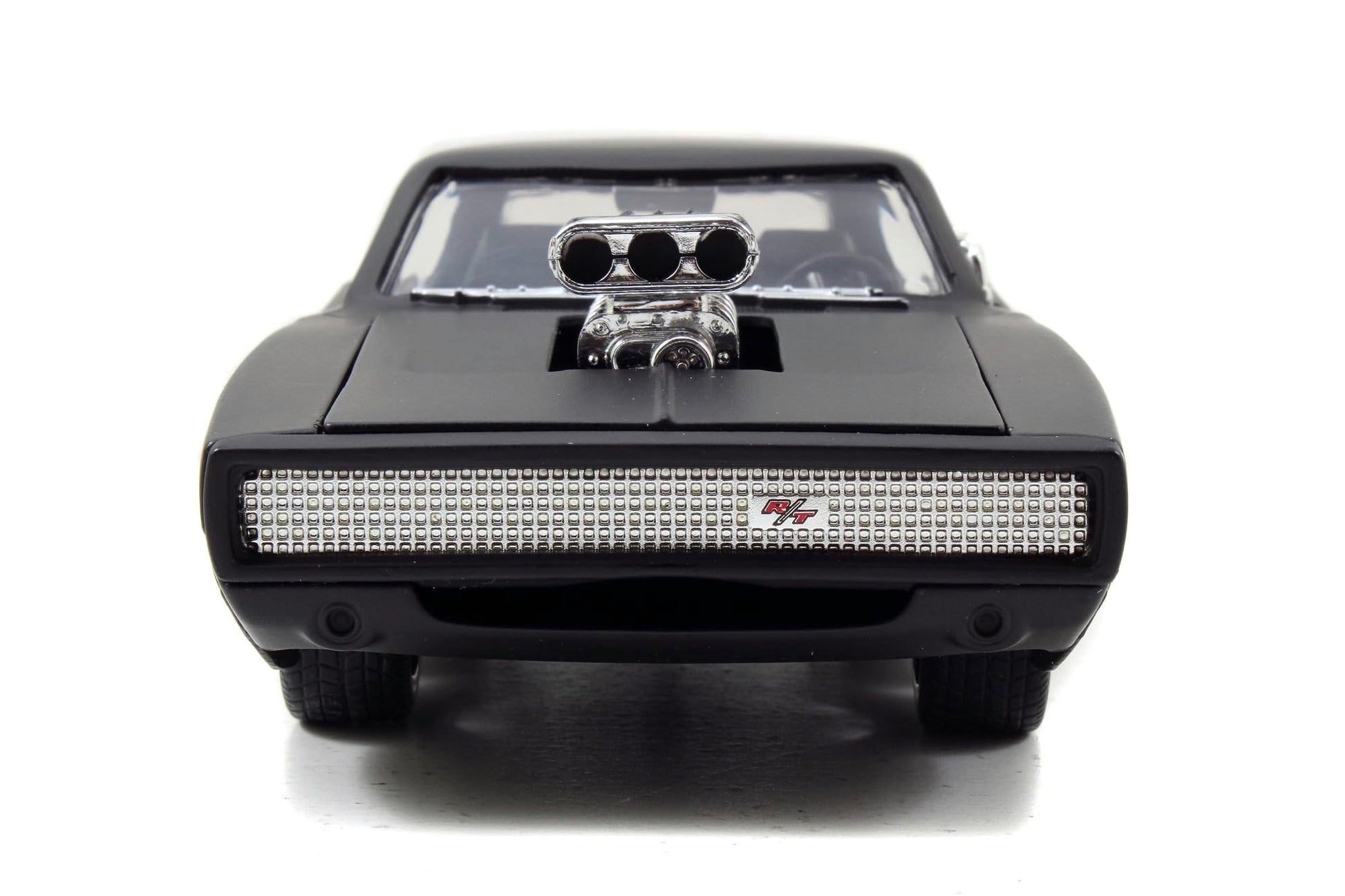 Jada Toys Furious 7 1970 Dodge Charger - 1:24 Scale Die-cast Vehicle - Opening Doors, Hood, Trunk - Rubber Tires - Ages 8+ - Glossy Black
