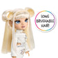 RAINBOW HIGH Sparkle & Shine Doll - Whitney 11" Fashion Doll with White Hair and Magic Bubbles on Legs, Color, Style, Play, Collectible, for Kids Ages