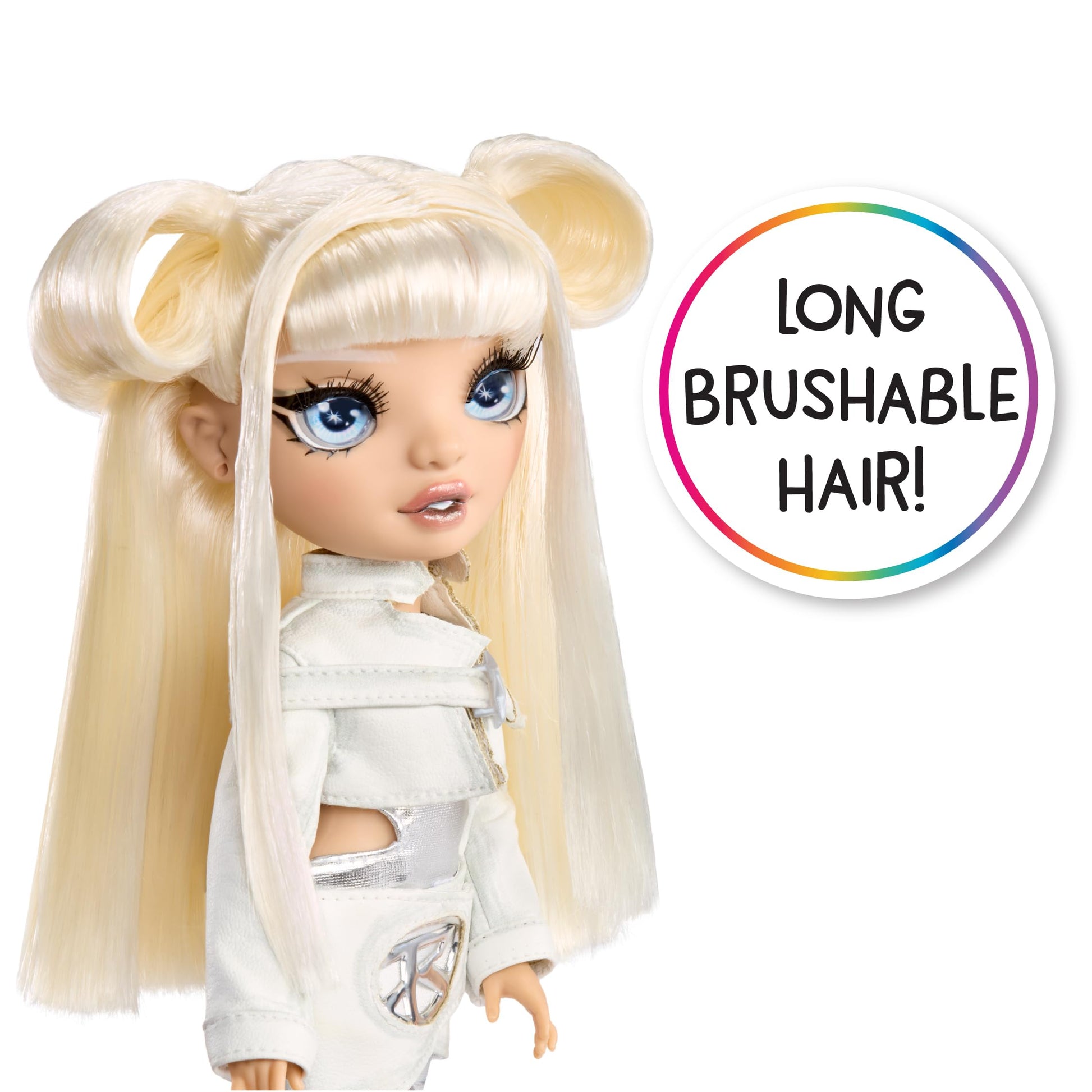 RAINBOW HIGH Sparkle & Shine Doll - Whitney 11" Fashion Doll with White Hair and Magic Bubbles on Legs, Color, Style, Play, Collectible, for Kids Ages