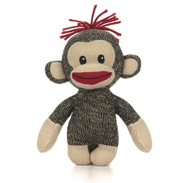 Plushland Original Curioso Brown Sock Monkey, Hand Knitted, Stuffed Animal Toy Gift-for Kids, Babies, Teens, Girls and Boys Baby Doll Present Puppet 6