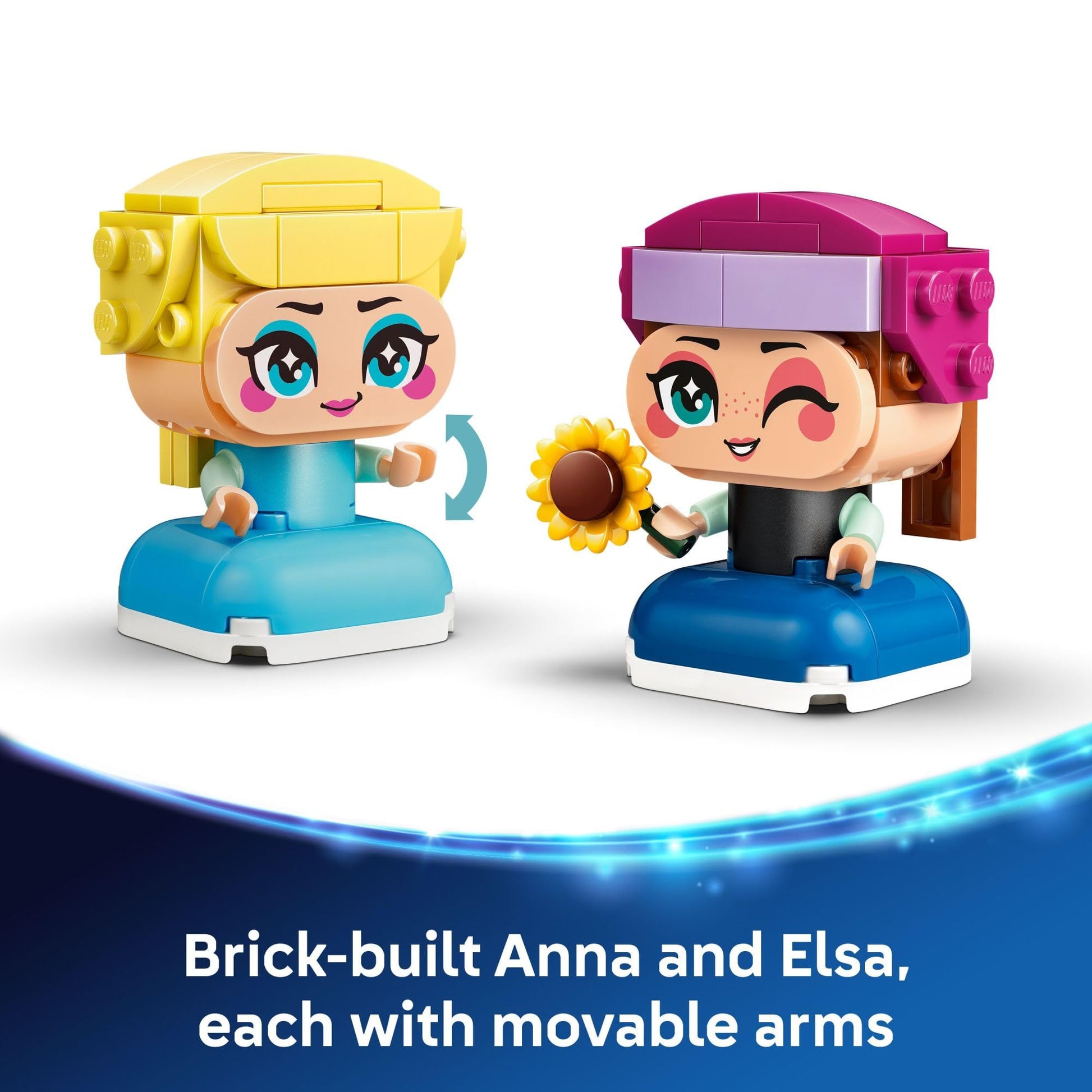LEGO Disney Frozen Mini Anna & Elsa Toys - Building Set for Girls & Boys, Ages 5+ - Frozen Toys for Pretend Play or Bedroom Decor - Gifts