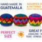 Funny Guy Mugs Footbag Set (3 Pack) - Handmade in Guatemala Crochet Hacky Kick Sack Balls - Footbag Juggling Balls for Outdoor Play, Party Games