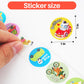 UKOICO 1000 Pieces Stickers for Kids,Cute Cartoon Animal Reward Stickers Suitable for Childers,Students,Classroom,School,Home,Party (1" / 2 Rolls)