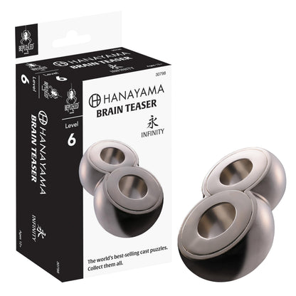 BePuzzled | Infinity Hanayama Metal Brainteaser Puzzle Mensa Rated Level 6, for Ages 12 and Up