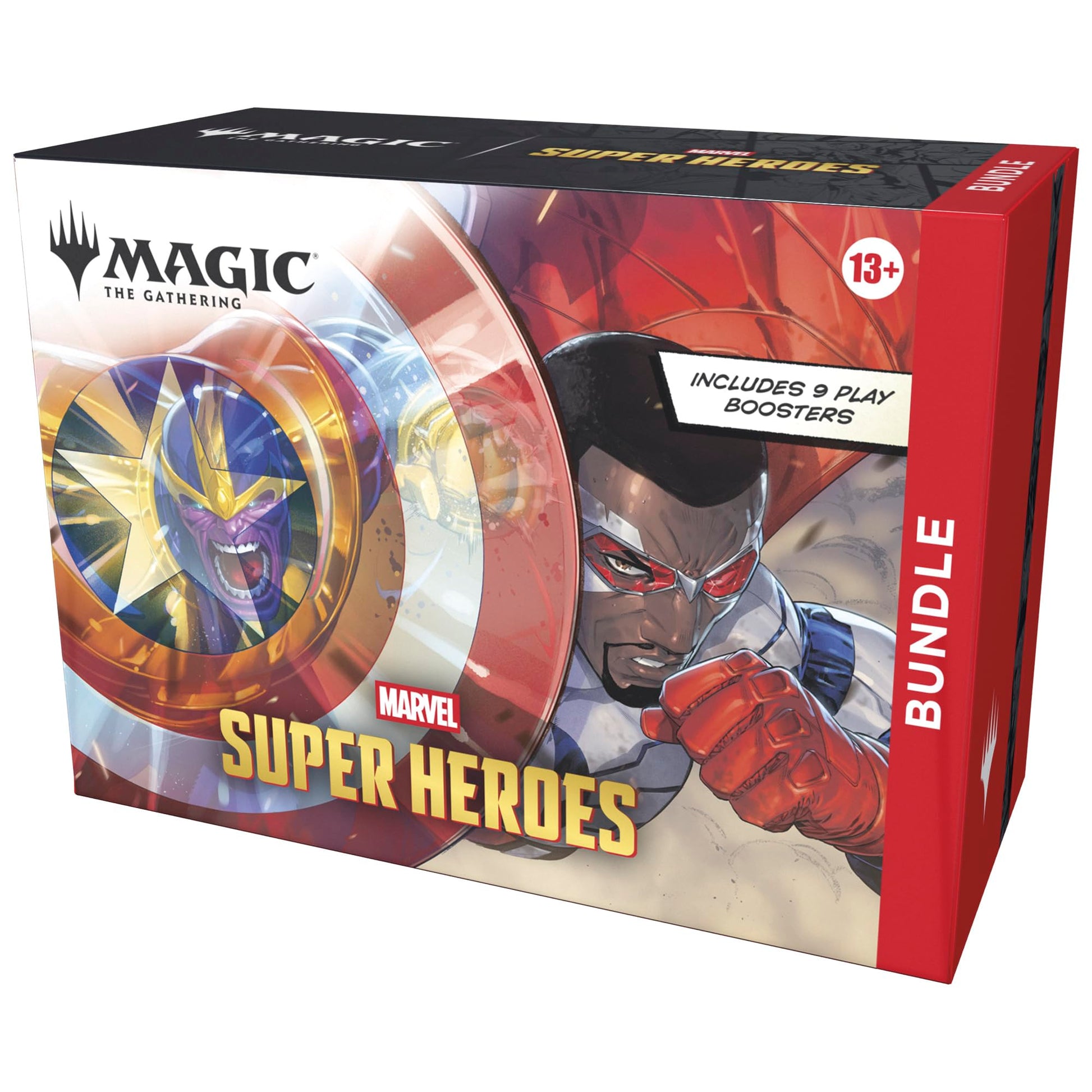 Magic: The Gathering | Marvel Super Heroes Bundle | Includes 9 Play Boosters, 30 Lands, 1 Foil Alt-Art Promo Card + Exclusive Accessories |