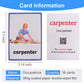 37PCS/Set Occupations Kids Gifts English Flash Cards Pocket Card Educational Learning Baby Toys for Children Pre-Kindergarten