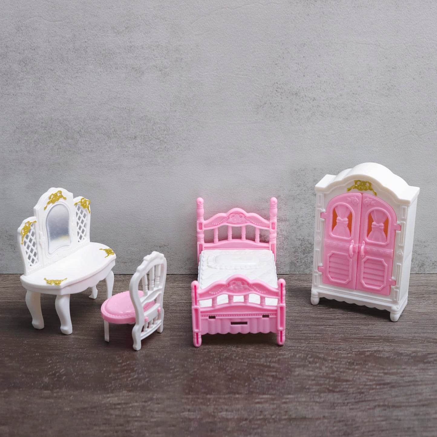 20 Pcs Mini Bathroom Set Plastic Mini Living Room Furniture Set