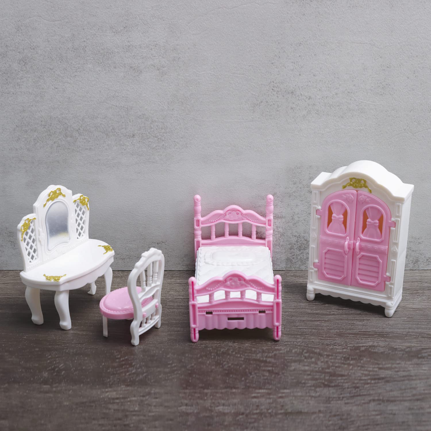 20 Pcs Mini Bathroom Set Plastic Mini Living Room Furniture Set
