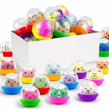 PPXMEEUDC 30 PCS Mini Stuffed Animal Plush Toys 30 Styles in Capsules Party Favors Goodie Bag Stuffers Classroom Prizes Claw Machine Toys