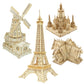 Bitopbi 3D Wooden Puzzles Laser Engraving DIY Safe Assembly Constructor Kit Toy for Teens and Adults, World Famous Buildings Mechanical 3-D Models