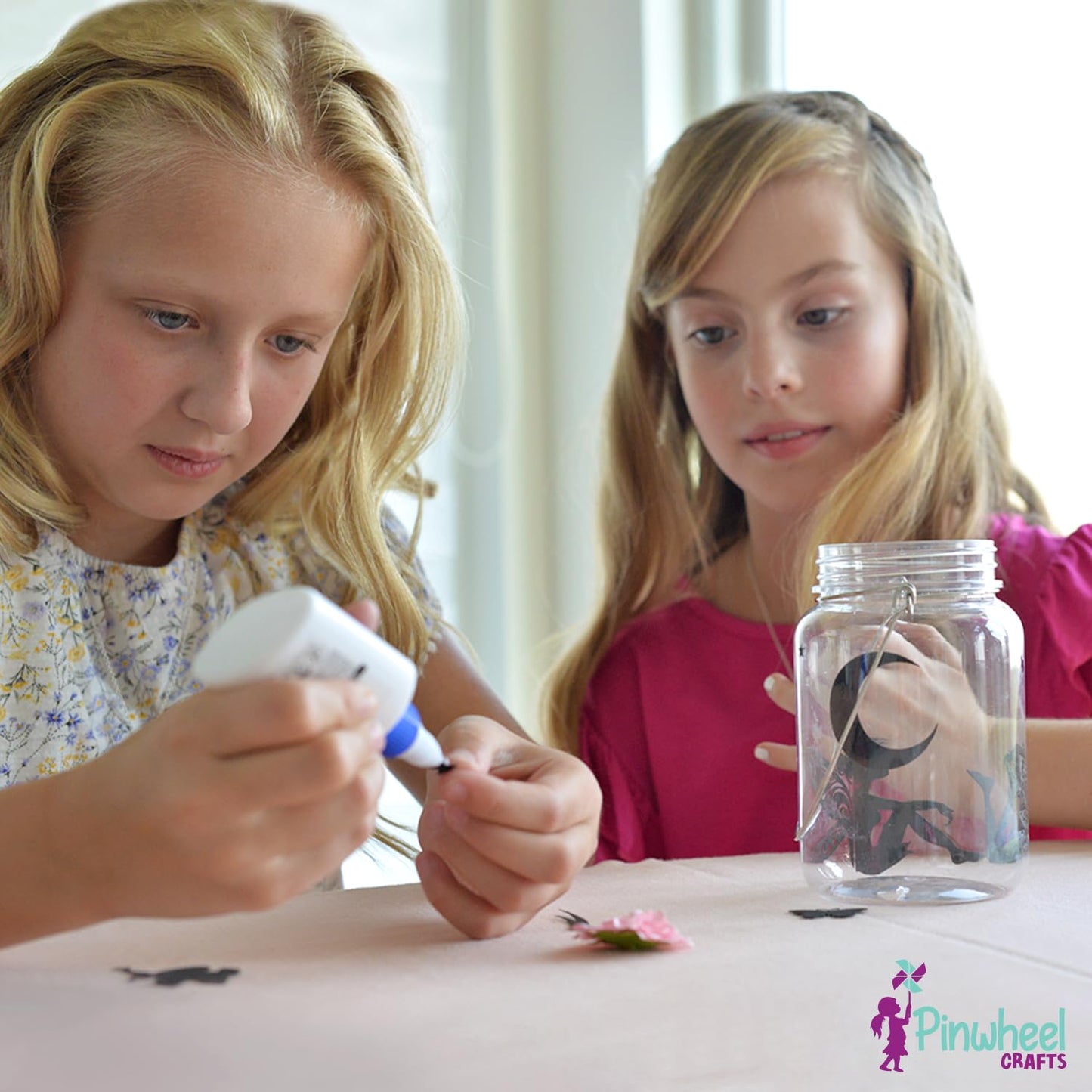 Pinwheel Crafts Fairy Lantern Toy for Kids Age 6-8 8-12+ Years - Make Your Own Night Light - Fairy Jar Gift for Girls with Led Light - Arts and Crafts