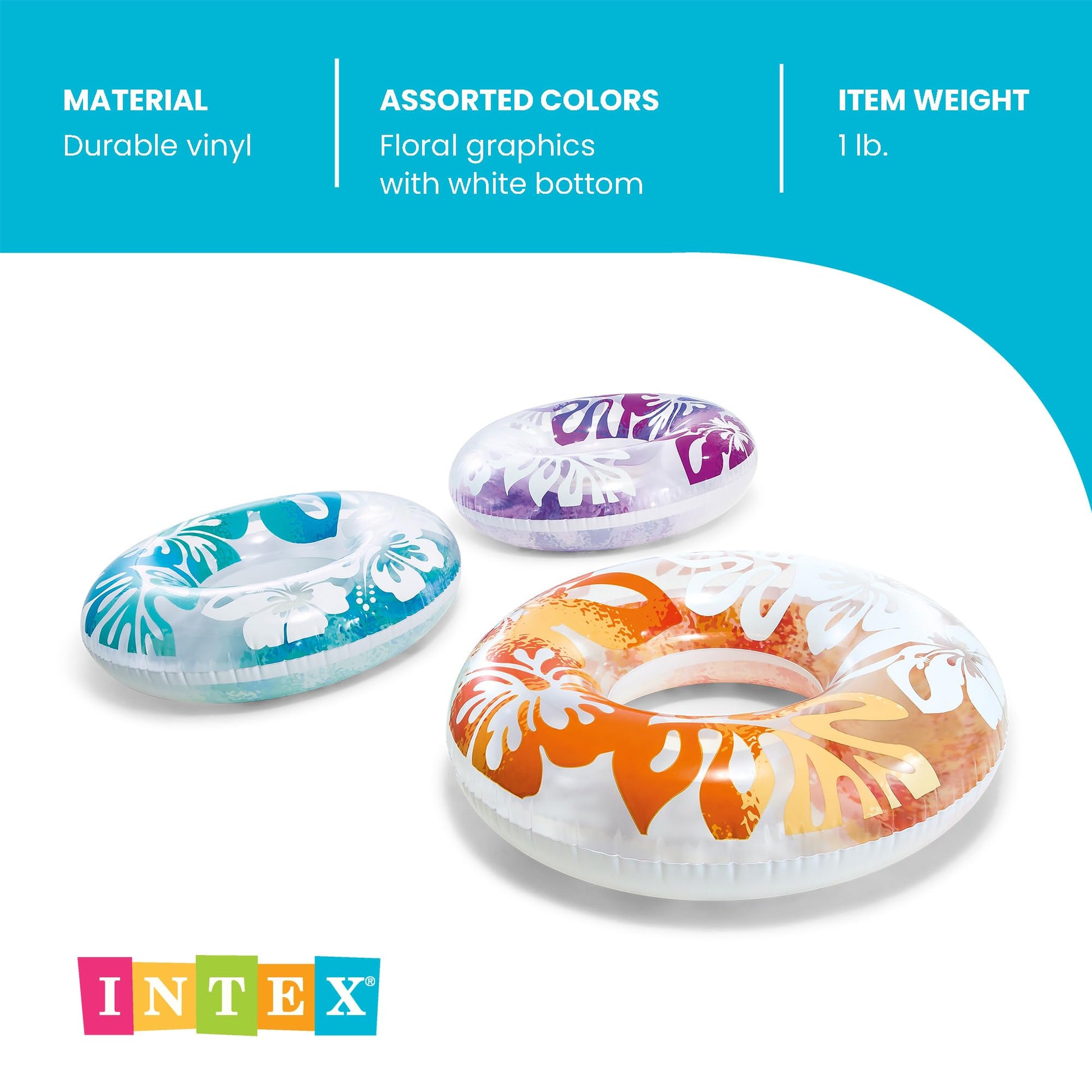 Intex Clear Color Tube #59251 - Color May Vary - 2 Pack
