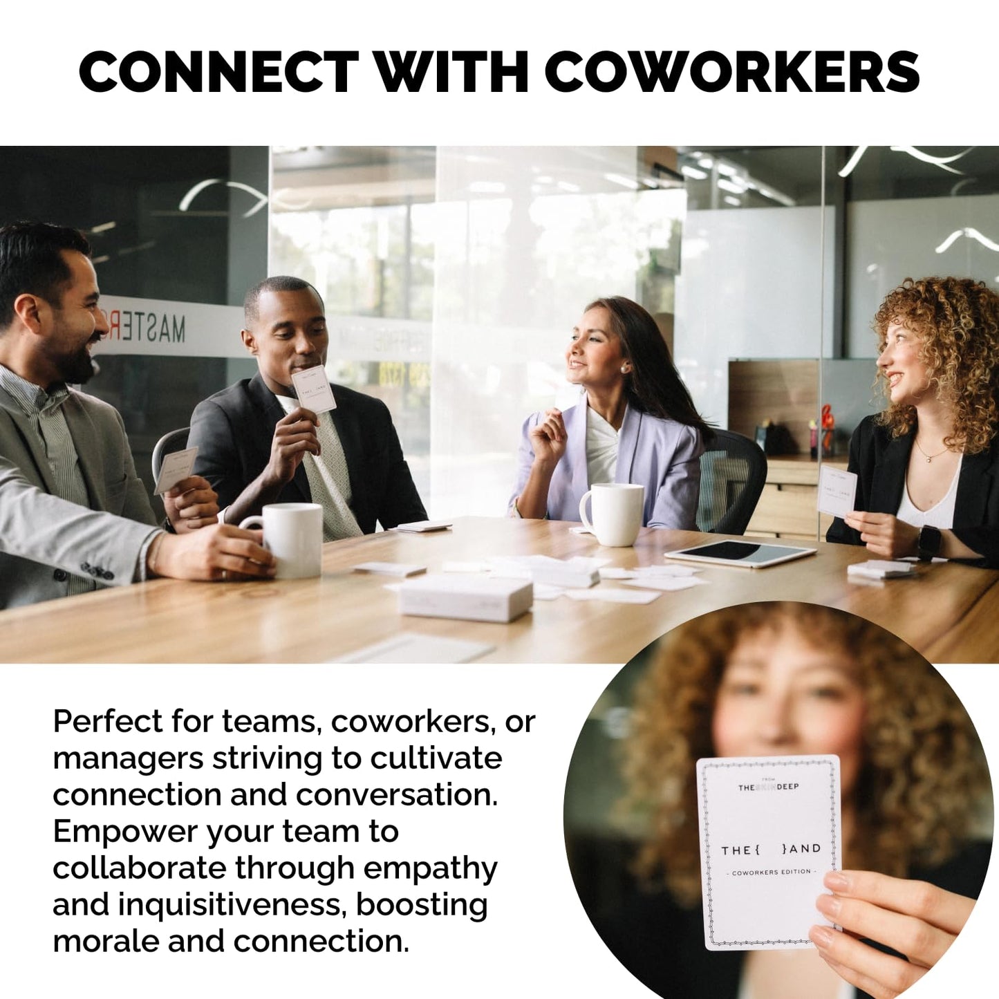 {THE AND} Coworkers Edition - 199 Icebreaker Conversation Cards for Workplace - Team Building Game for Work - Fun Office Activity to Break The Ice