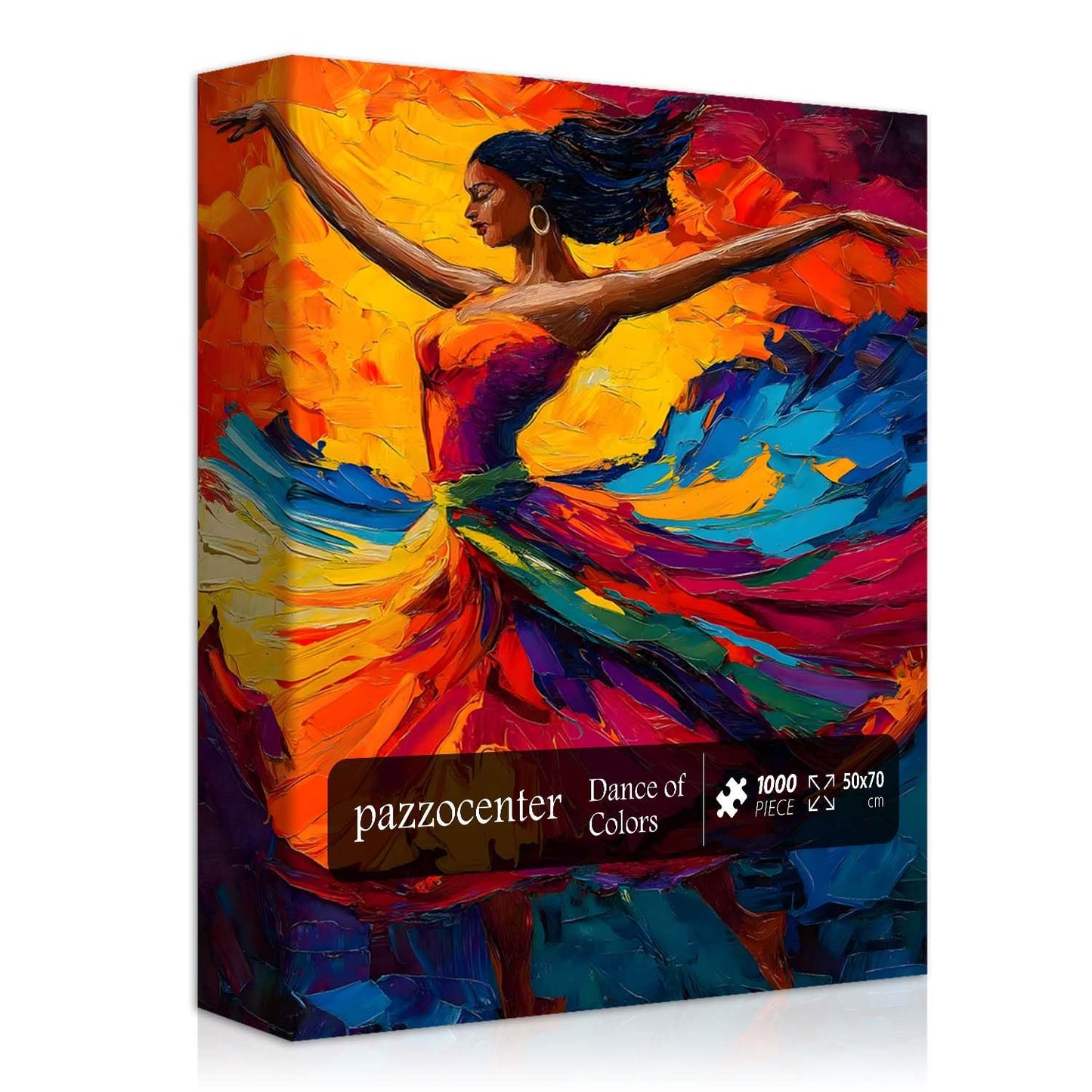 Impossible Puzzle for Adults 1000 Pieces, Dancing Lady Colorful Aesthetic Art Puzzle, Elegant Women Chalenge Jigsaw Puzzle Oil Painting