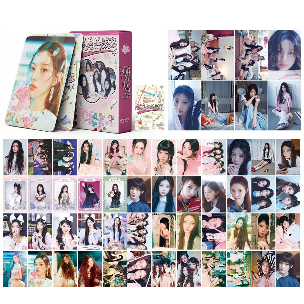 ILLIT Japan 1st Single Album "Toki Yo Tomare" Lomo Cards - 55PCS Photocards Set for ILLIT Fandom, Kpop Merch with Official Concept Photos