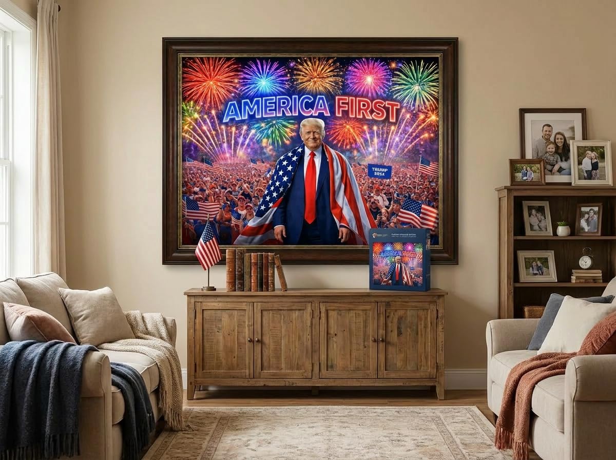 America 250 Commemorative Jigsaw Puzzle - 1000 Piece Collector's Edition, Certificate of Authenticity, Challenging Patriotic July 4th Gift
