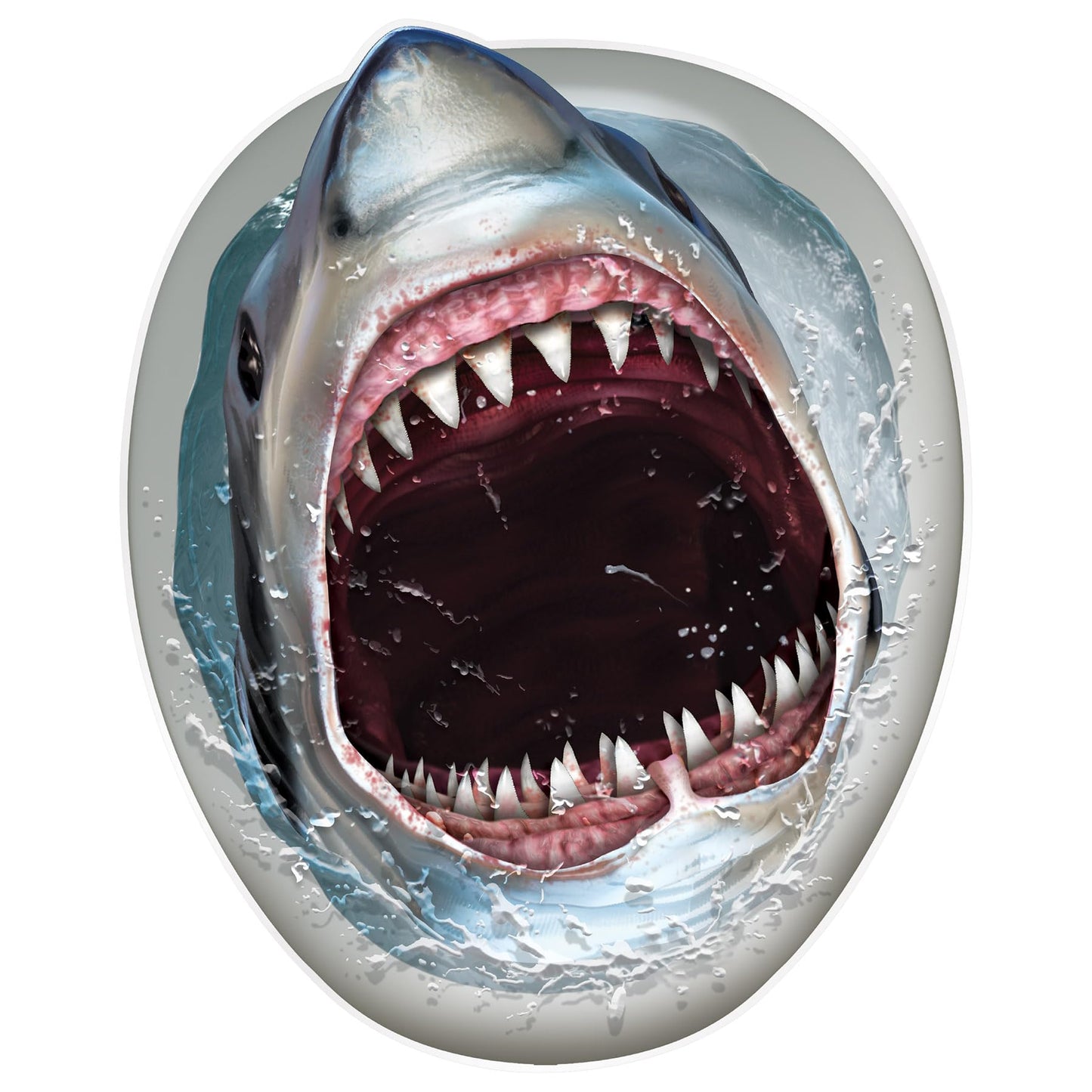 Shark Toilet Topper Peel 'N Place Party Accessory (1 count) (1/Sh)