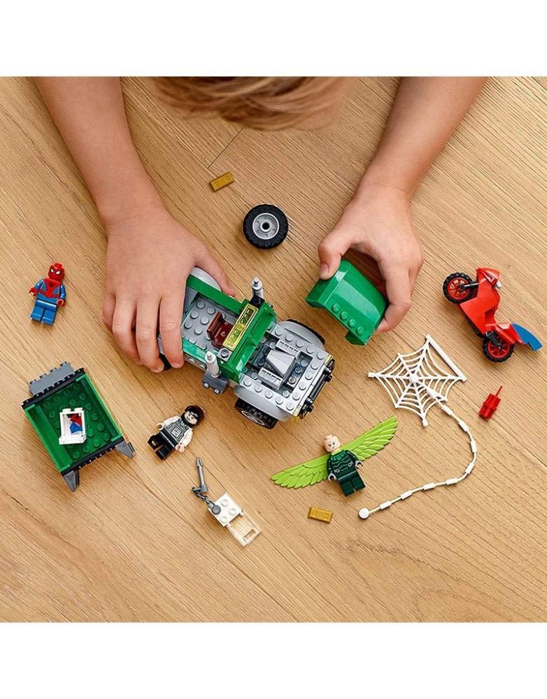 LEGO Marvel Spider-Man Vulture's Trucker Robbery 76147 Playset with Buildable Bank Truck Toy and Superhero Minifigures, New 2020 (93 Pieces)