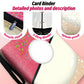 FiroGltter Card Binder Donuts Trading Card Binder Pink Card Holder 4 Pocket Zipper Binder for Collection Card Sports Cards Football Play Cards Storage
