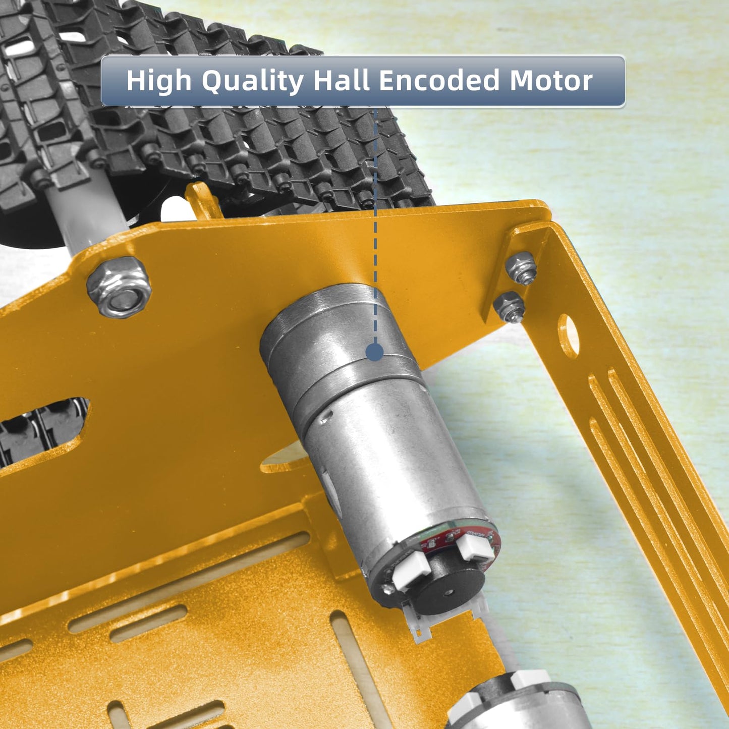 YonPhsy Tank Car Chassis with Encoder Motor, Shock Absorbing Robot Chassis Full-Metal Robotic Moving Platform Track for RaspberryPi Arduino Jetson