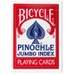 Bicycle Deluxe 1 Dozen Pinochle Poker Playing Cards - 6 Blue & 6 Red Decks! (Jumbo)