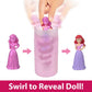 Mattel Disney Princess Small Doll Royal Color Reveal, 6 Surprises Include 1 Doll & 5 Accessories, Party Theme (Dolls May Vary)