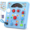 Busy Board Montessori Toys for Toddlers 1 2 3 4 Year Old with 13 LED Lights, Sensory Board Toys Educational Learning for Toddlers, Activity Toy