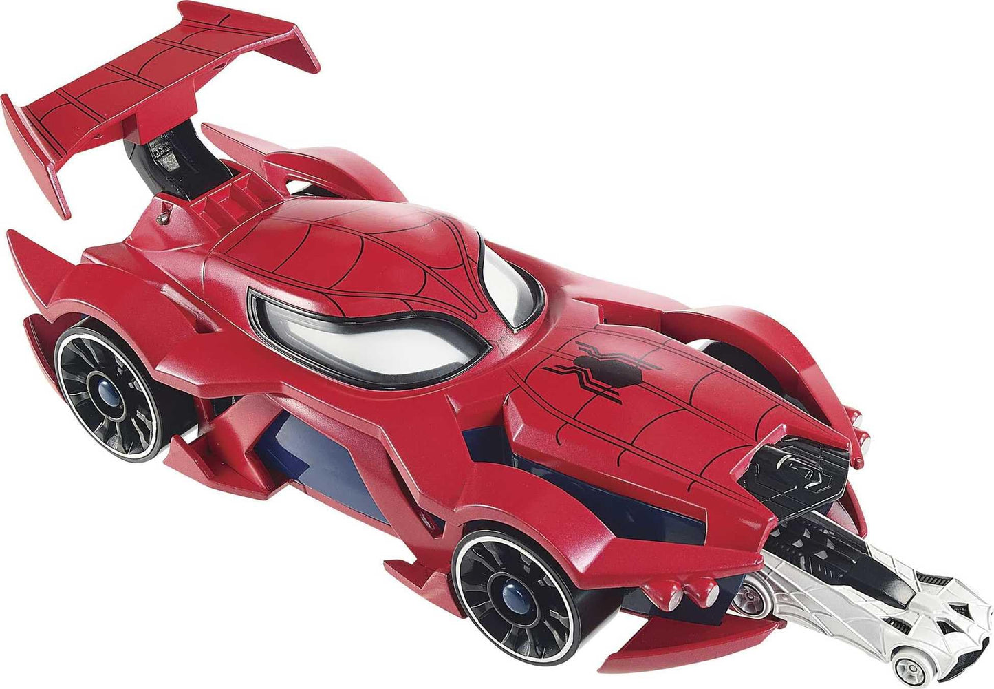 Hot Wheels Marvel Spider-Man Web-Car Launcher with Movement-Activated Eyes & 1:64 Scale Toy Character Car