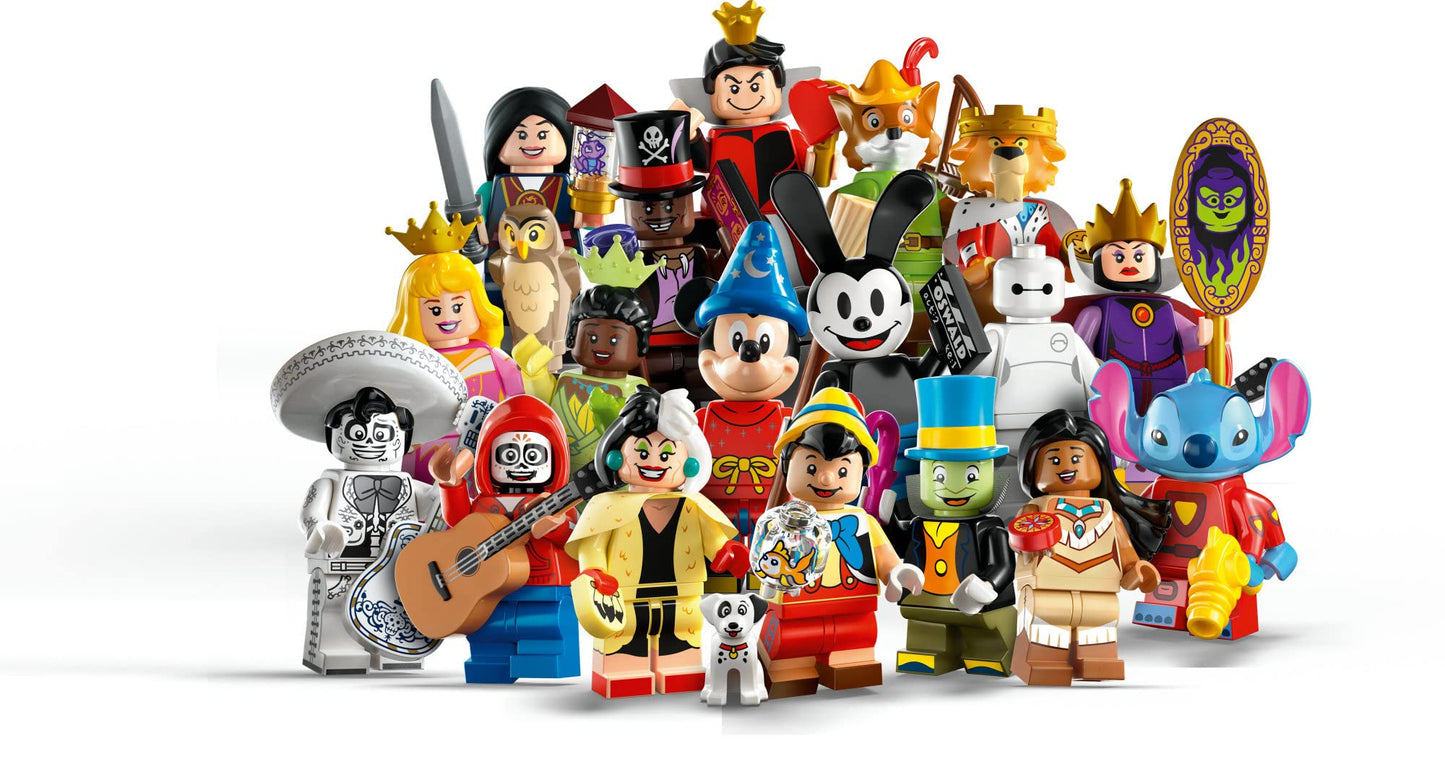 LEGO Minifigures Disney 100 6 Pack 66734 Limited Edition Collectible Figures, Surprise Buildable Disney Characters for Role Play, A Gift