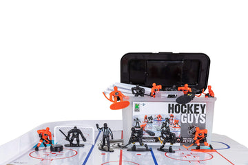 Kaskey Kids NHL Hockey Guys, Penguins vs. Flyers, 27 Pieces in Each Set, Includes 2 Teams, Accessories, and Travel Storage Case, Nostalgic Sports
