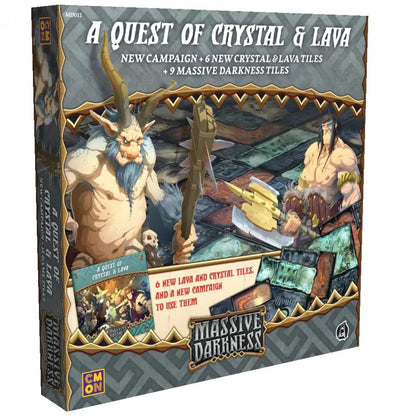 CMON Massive Darkness: A Quest of Crystal & Lava Expansion - Embark on an Epic Dungeon-Crawling Adventure! Strategy Game for Kids and Adults, Ages
