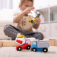 Melissa & Doug Wooden Construction Site Vehicles with Wooden Storage Tray (8 pcs) - Vehicle Toys, Cars for Toddlers and Kids Ages 3+