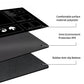 MTG Playmat Stitched Card Game Mat for Magic The Gathering, Play Mat with Storage Tube for MTG Card Game Playing (Black, 24x14 inch with Zone)