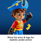 Fisher-Price Preschool Toy Santiago of The Seas Light-Up Talking Santiago, 9-Inch Poseable Pirate Figure for Pretend Play Kids Ages 3+ Years
