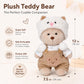 Tatuire Teddy Bear 11.8 Inch with One Clothing Stuff Animal Plush Gift for Kids Girls Women Birthday. (Brown Lamb Suit)