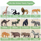 RUSON 12 Pcs Realistic Jungle Animal Figurines, Safari Animals Figures Toys Cake Topper Plastic African Wild Zoo Animals Playset Party Supplies