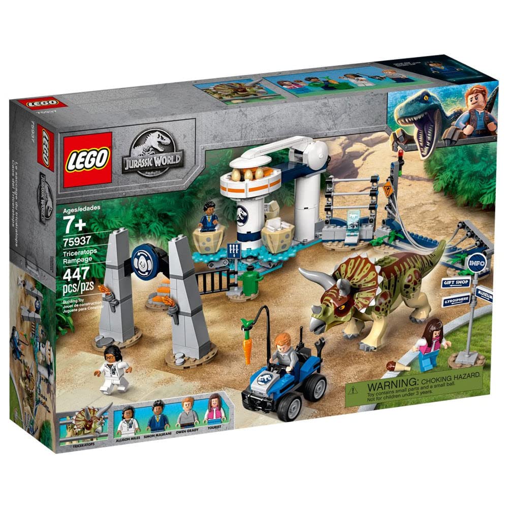 LEGO Jurassic World Triceratops Rampage 75937 (447 Pieces)