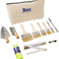 Bon Archaeologist’s Starter Tool Kit - Complete Excavation and Digging Set with Trowels, Brushes, Measuring Tools, and Canvas Carry Bag for Field