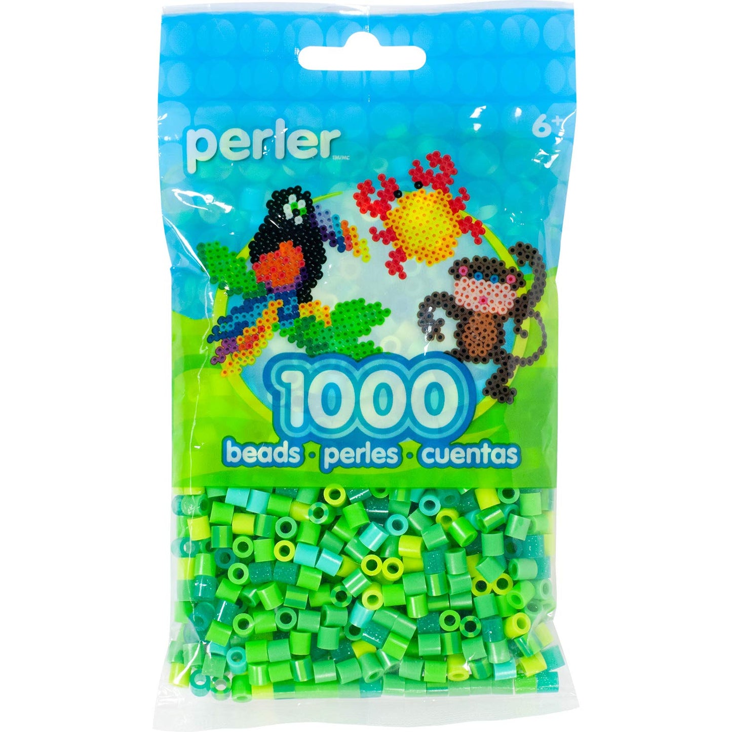 Perler Beads Fuse Beads for Crafts, 1000pcs, Jewel Green