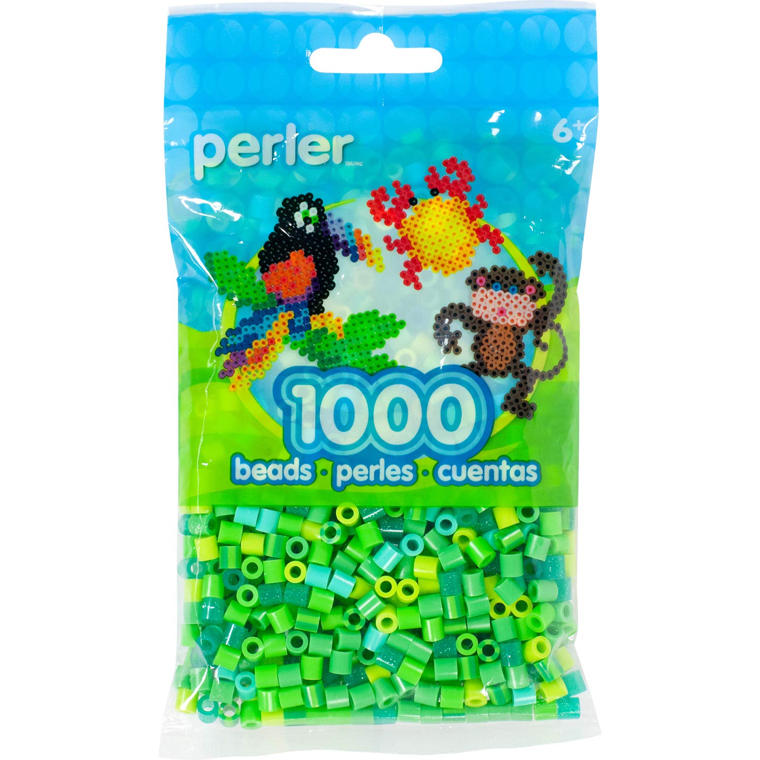 Perler Beads Fuse Beads for Crafts, 1000pcs, Jewel Green