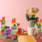 GIFTEXPRESS 6 Pack Mini Donkey Pinatas 7.5x5.5", Rainbow Party Decoration for Cinco De Mayo, Pinatas for Fiestas, Taco, Llama Birthday, Carnival