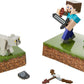 Mattel Minecraft Scaredy Creeper Story Pack with Figures, Weapons, Accessories & Papercraft Environment Blocks, Complete Battle & Action Play in