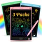 3 Pack LCD Writing Tablet for Kids - Erasable and Reusable Toddler Doodle Board in 8.5 inch, Ideal Drawing Pad for Learning Toy for Ages 3-8, Gift