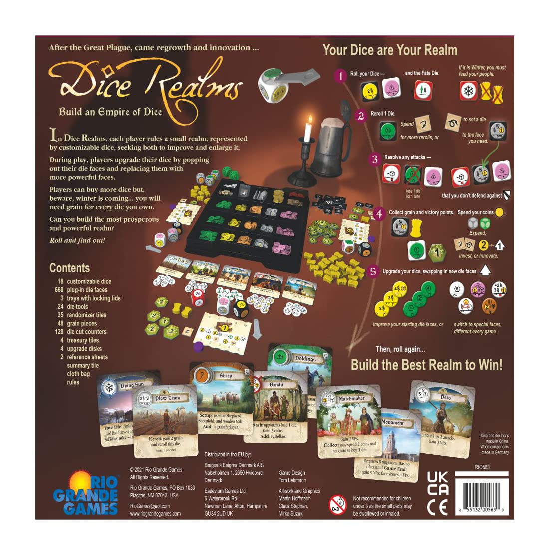 Rio Grande Games Dice Customization Strategy Game for 2-4 Players