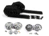 Mato Metal Upgraded Tracks Sprockets with Caps Idler Wheels with Bearings Set for HL3848/49/68-1 Panzer III/IIIH Stug III Tank