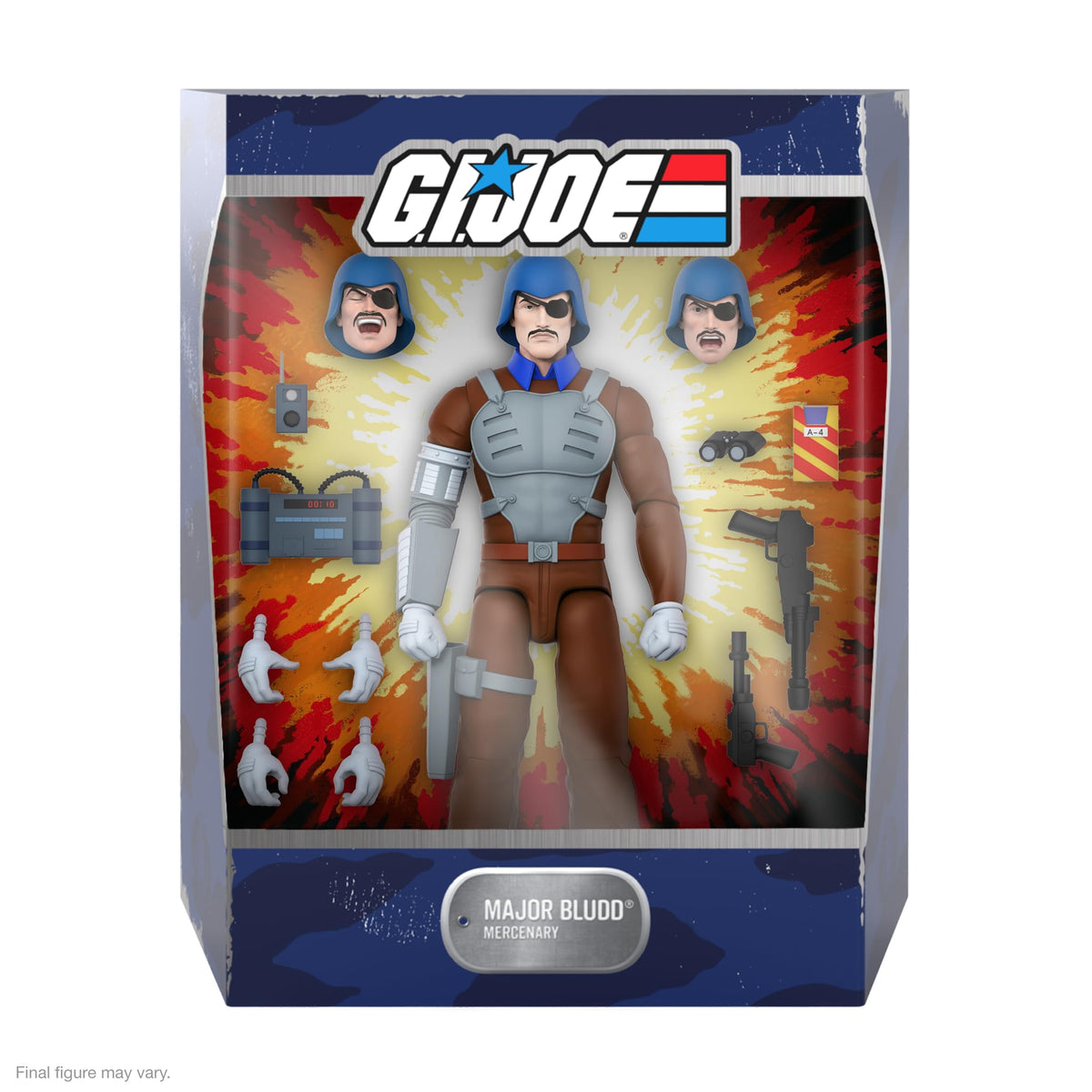 Super7 Ultimates! G.I. Joe Major Bludd - 7" G.I. Joe Action Figure with Accessories - Classic Cartoon Collectibles and Retro Toys